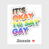Het is oké om homo te zeggen sticker (Vel)