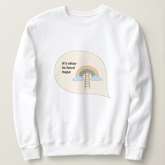 "Het is oké om Hope Rainbow T-Shirt Design te hebb (Design voorkant)