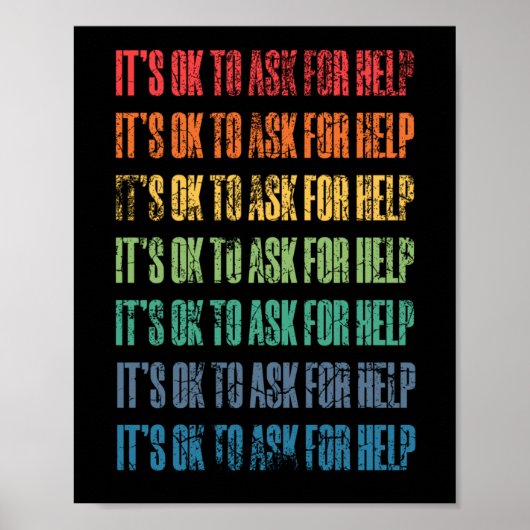 Het is oké om hulp te vragen 1 poster (Voorkant)