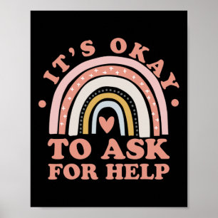 Het is oké om hulp te vragen - geestelijke gezondh poster