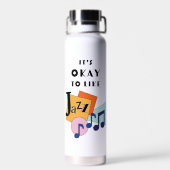 Het is oké om Jazz V.2 leuk te vinden Waterfles (Achterkant)