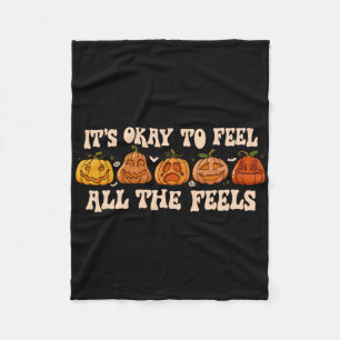 Het Is Oké Om Je Geestelijke Gezondheid Herfst Pom Fleece Deken
