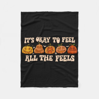 Het Is Oké Om Je Geestelijke Gezondheid Herfst Pom Fleece Deken