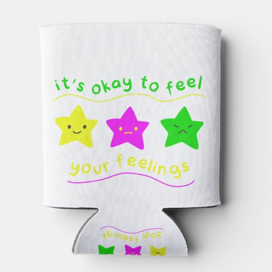 Het is oké om je gevoel te voelen (1) blikjeskoeler (Achterkant)