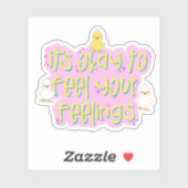 Het is oké om je gevoelens te voelen - Schattigee  Sticker (Vel)