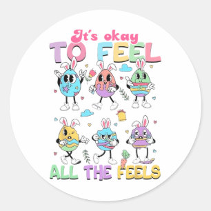 Het Is Oké Om Leraar Schoolbegeleider Pasen Te Voe Ronde Sticker