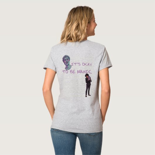 HET IS OKÉ OM MANISCH TE ZIJN T-SHIRT (Achterkant volledig)