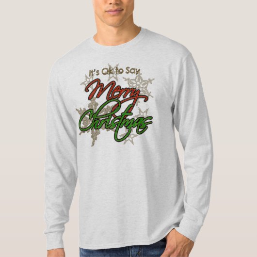 Het is oké om Merry Kerstmis te zeggen, Lange Slaa T-shirt (Voorkant)
