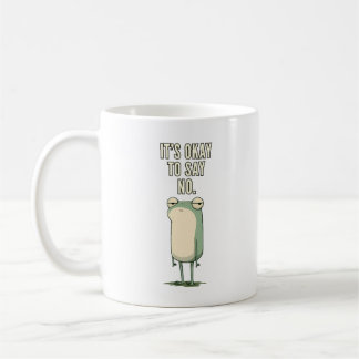 Het Is Oké Om Nee Te Zeggen Grumpy Frog Citaat Koffiemok