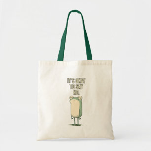 Het Is Oké Om Nee Te Zeggen Grumpy Frog Citaat Tote Bag