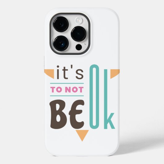 Het is oké om niet in orde te zijn. Case-Mate iPhone case (Achterkant)