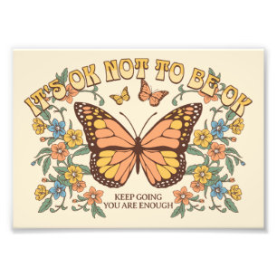 Het is oké om niet in orde te zijn, geestelijke ge foto afdruk