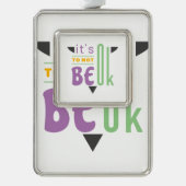 Het is oké om niet in orde te zijn. verzilverd omlijst ornament (Voorkant)