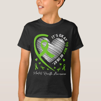 Het is oké om niet oké te zijn lint voor bewustwor t-shirt
