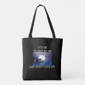 "Het is oké om niet oké te zijn" Tote Bag (Achterkant)