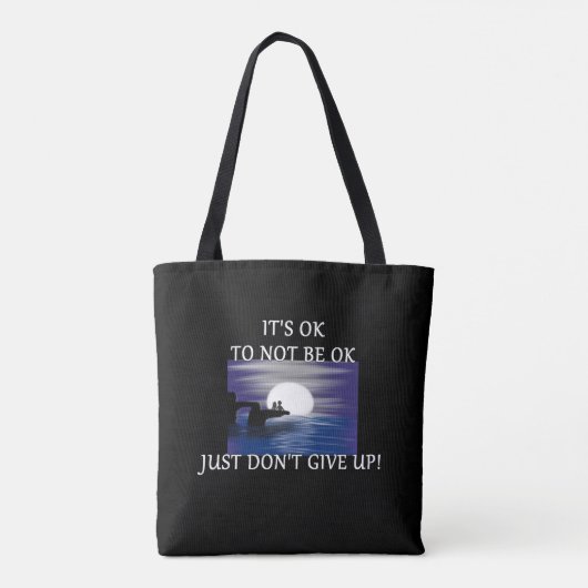 "Het is oké om niet oké te zijn" Tote Bag (Achterkant)