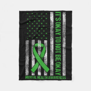 Het is oké om niet oké te zijn, US Flag Mental Hea Fleece Deken