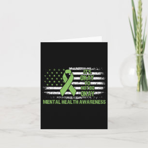 Het is oké om niet oké te zijn, US Flag Mental Hea Kaart