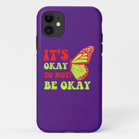 HET IS OKÉ OM NIET OKÉ TE ZIJN vlinder Case-Mate iPhone Case (Achterkant)