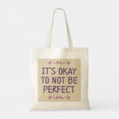 Het is oké om niet perfect te zijn. Canvas tas (Achterkant)