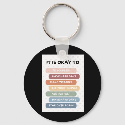 Het is oké om PNG digitaal te ontwerpen Sleutelhanger (Voorkant)