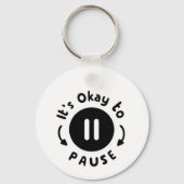 Het is oké om te pauzeren - zelfzorg sleutelhanger (Achterkant)