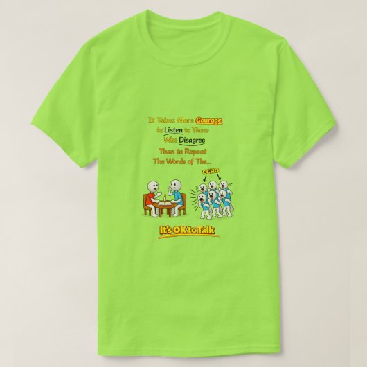 Het Is Oké Om Te Praten (1) T-shirt (Design voorkant)