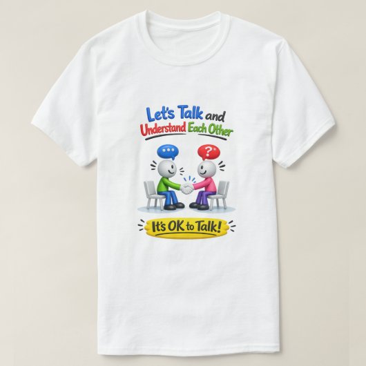 Het Is Oké Om Te Praten (8) T-shirt (Design voorkant)