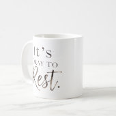 Het is Oké om te Rusten koffiemok (Voorkant links)