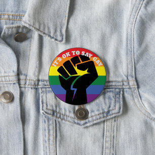 Het is oké om te zeggen dat Gay Trans Gay rechten  Ronde Button 7,6 Cm
