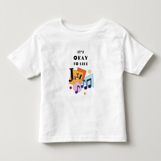 Het is oké om van jazz te houden kinder shirts (Voorkant)