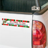 Het is oké om vrolijk kerstfeest te zeggen bumpersticker (Op Truck)