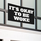 Het is oké om wakker te worden spandoek (Buitenkant Gebouw)