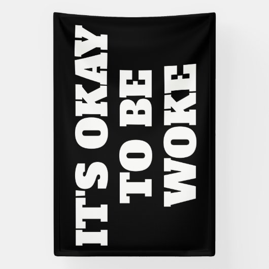 Het is oké om wakker te worden spandoek (Verticaal)