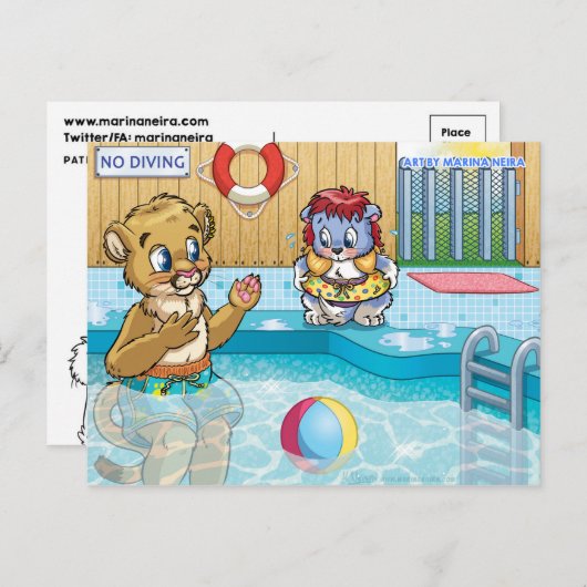 Het is oké, Papa heeft je. Briefkaart (Voorkant / Achterkant)