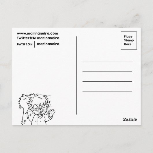 Het is oké, Papa heeft je. Briefkaart (Achterkant)