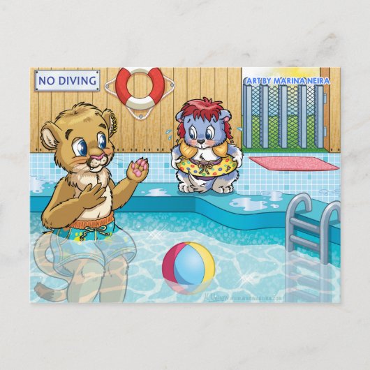 Het is oké, Papa heeft je. Briefkaart (Voorkant)