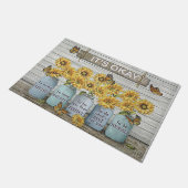 Het is Oke Sunflower Doormat, Lovely Butterfly Mat (Schuin)