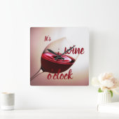 Het is om uur wijn vierkante klok (Huis)