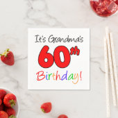 Het is oma's 60ste verjaardag feestservetten servet (Insitu)