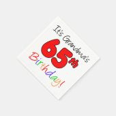 Het is oma's 65e verjaardag Napkins Servet (Hoek)