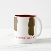 Het is omdat ik gember ben, nietwaar? tweekleurige koffiemok (Voorkant rechts)