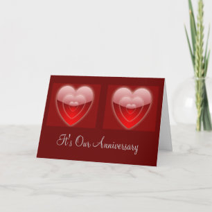 "Het is ons Jubileum" - Triple Red Heart Duo [1] Kaart