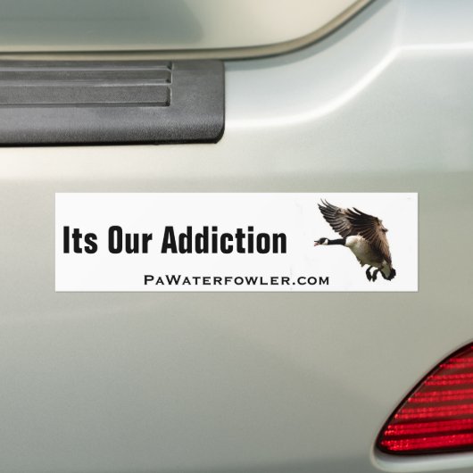 Het is onze Addication Plain Goose Bumpersticker (Op auto)
