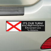 Het is onze beurt, Alabama Bumpersticker (Op auto)
