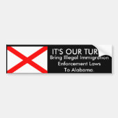 Het is onze beurt, Alabama Bumpersticker (Voorkant)