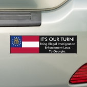 Het is onze beurt, Georgia Bumpersticker (Op auto)