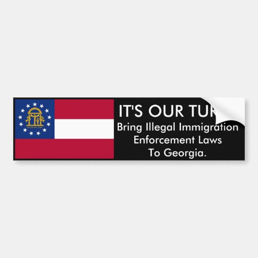 Het is onze beurt, Georgia Bumpersticker (Voorkant)