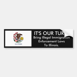 Het is onze beurt, Illinois. Bumpersticker