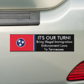 Het is onze beurt, Tennessee Bumpersticker (Op auto)